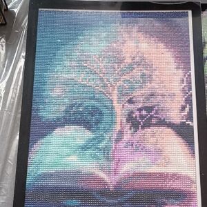 Mystical Tree Art Print - Blue and Purple